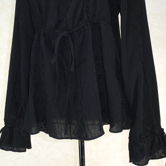 BILLBASS JEANS Black Accent Stitching Adjustable Wrists Front Long Sleev… - Picture 7 of 15